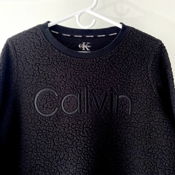 Calvin Klein Teddy Long Sleeve Oversized Sweater Size small - Picture 3 of 9
